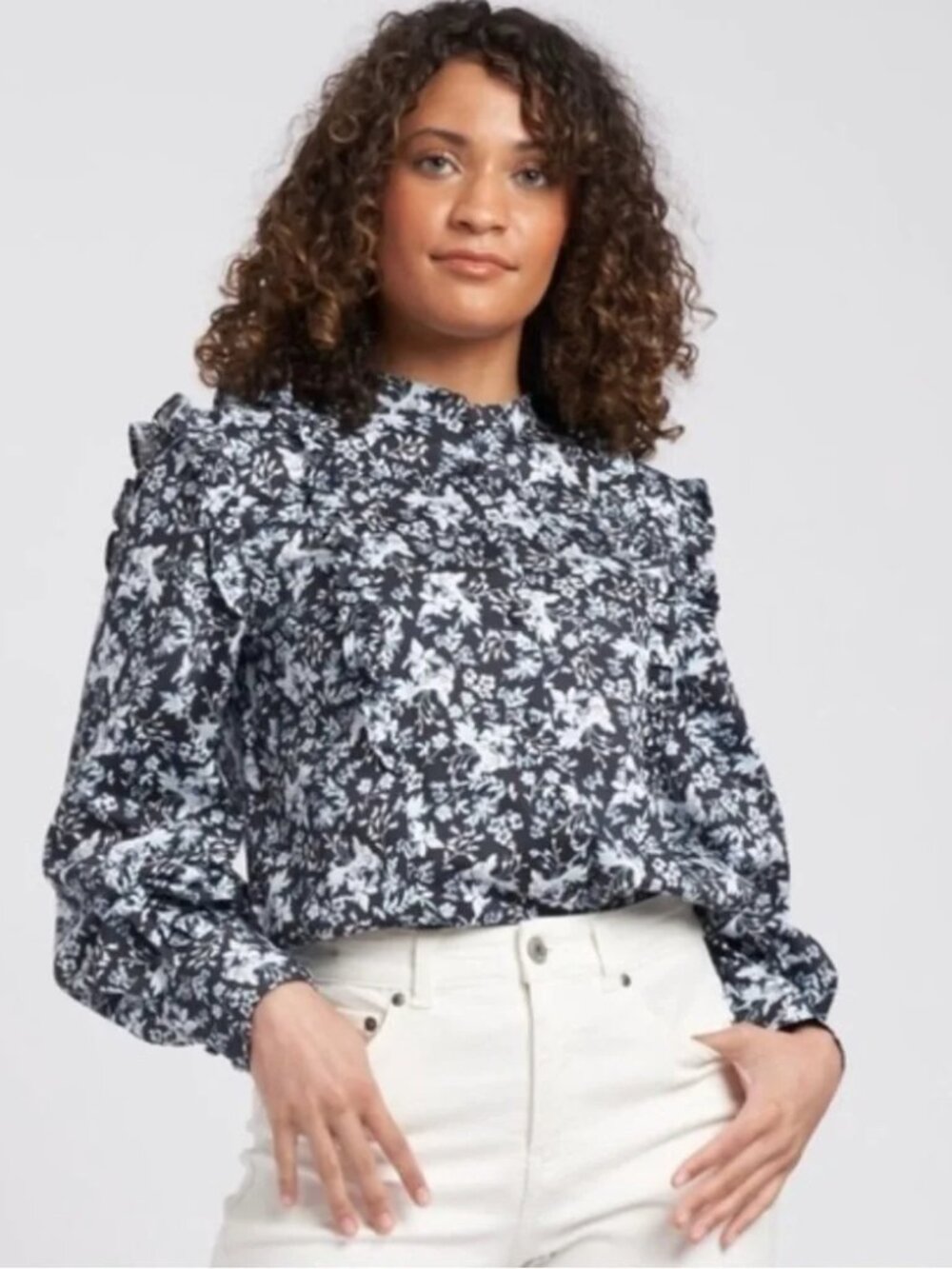 Erdem x Universal Standard Kalina Button Down Shirt 6/8
